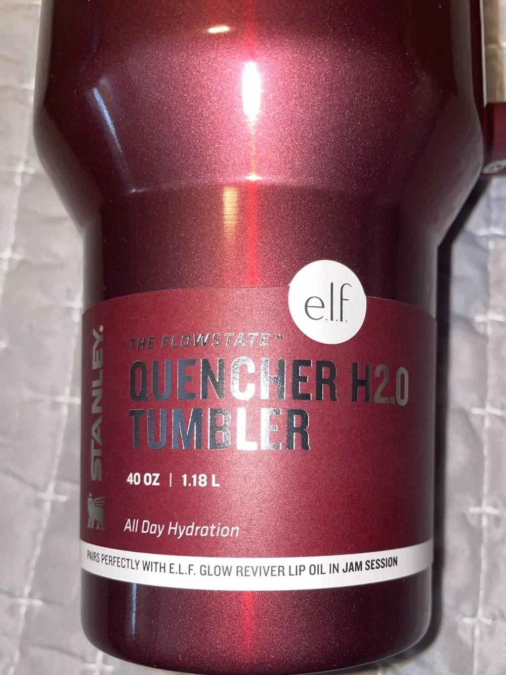 NWT Stanley x Elf LE  40oz flow state Tumbler,Jam Session -Metallic Burgundy - Picture 4 of 6